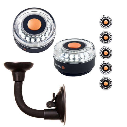 Navisafe Portable Navilight 360 2NM  White wBendable Suction Cup Mount 001KIT2