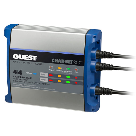 Guest OnBoard Battery Charger 8A  12V  2 Bank  120V Input 2707A