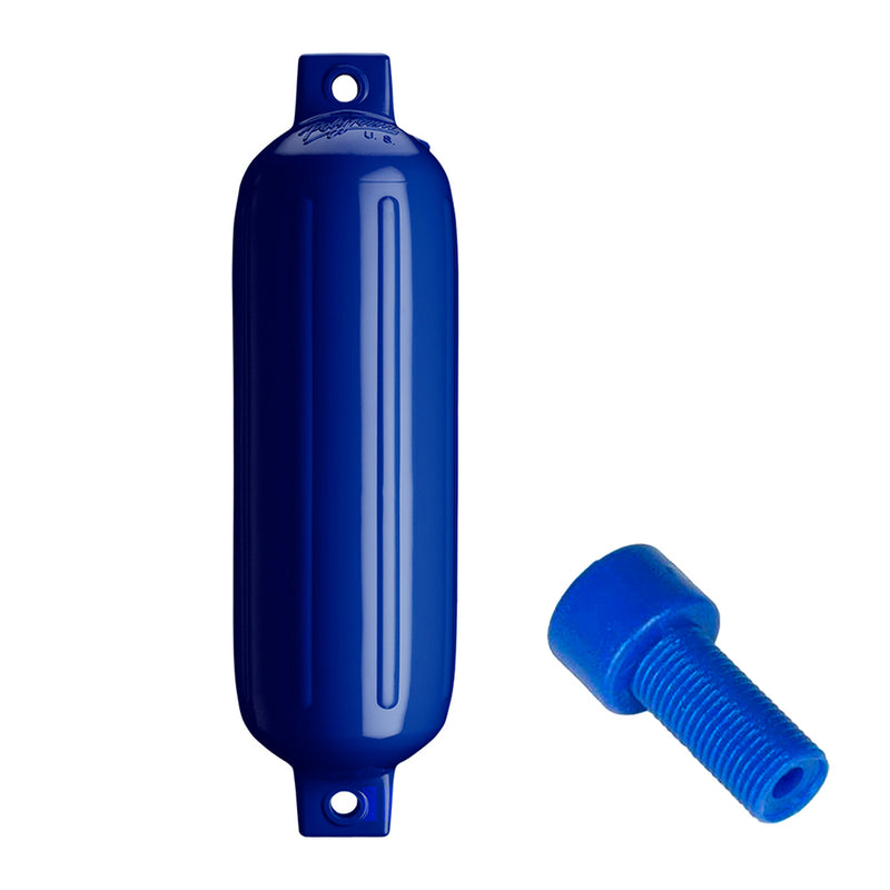 Load image into Gallery viewer, Polyform G4 Twin Eye Fender 65 x 22  Cobalt Blue wAdapter G4 COBALT BLUE WAIR ADAPTER
