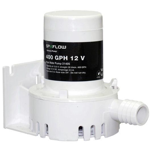 Johnson Pump 400 GPH 12V Bilge Pump  Barbed Port JP21405