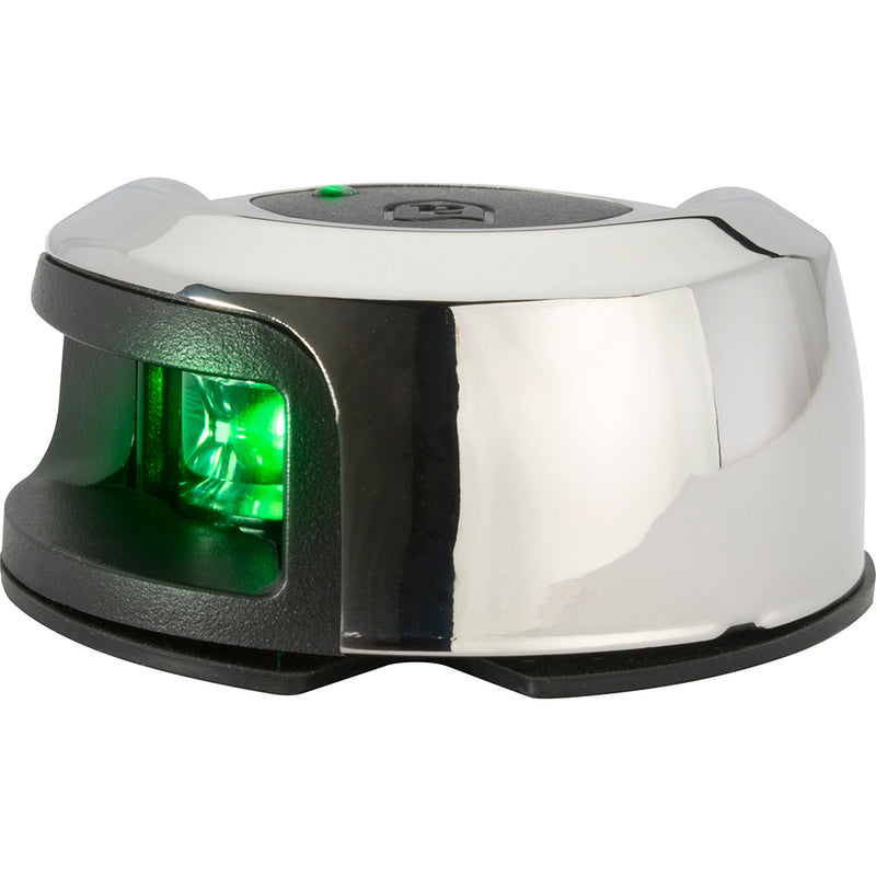 Load image into Gallery viewer, Attwood LightArmor Deck Mount Navigation Light  Stainless Steel  Starboard green  2NM NV2012SSG7
