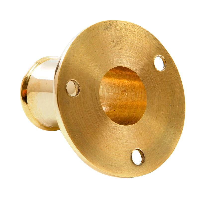 Load image into Gallery viewer, Whitecap TopMounted Flag Pole Socket Polished Brass  34 ID S5001B
