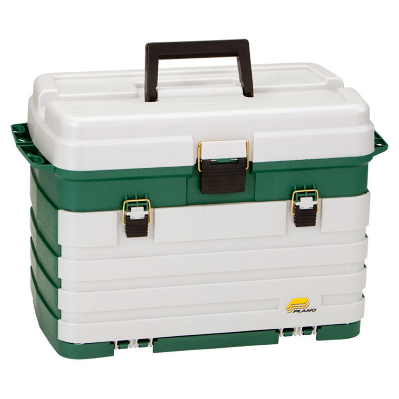 Load image into Gallery viewer, Plano 4Drawer Tackle Box  Green MetallicSilver 758005
