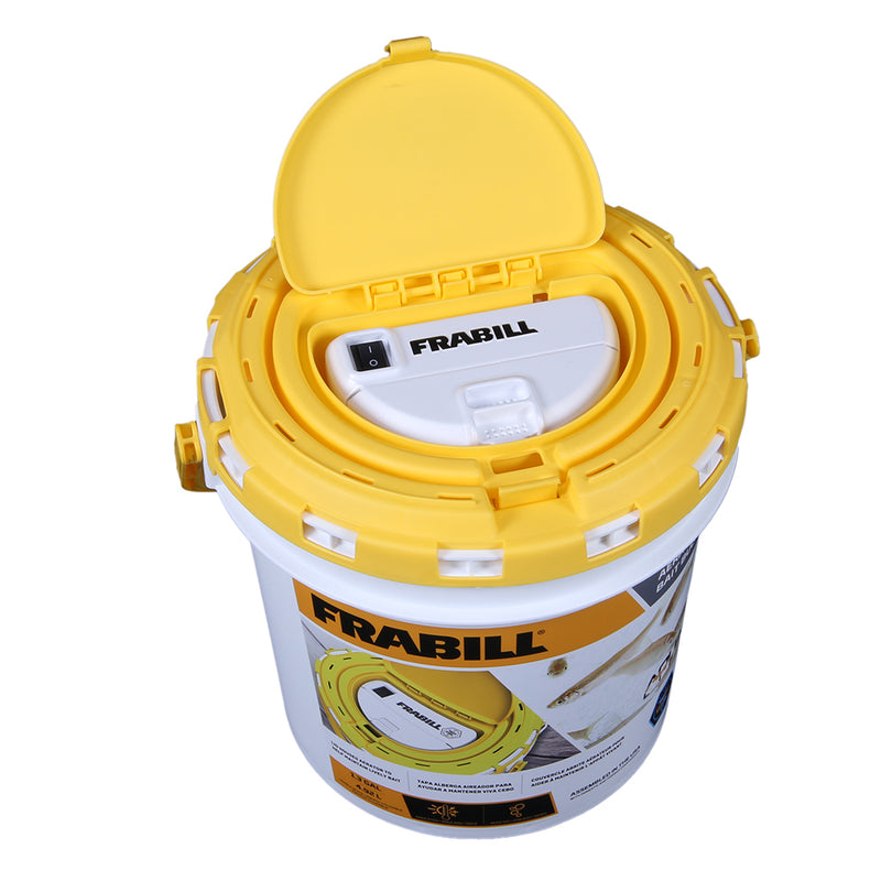 Load image into Gallery viewer, Frabill Dual Fish Bait Bucket wAerator BuiltIn PMC4825

