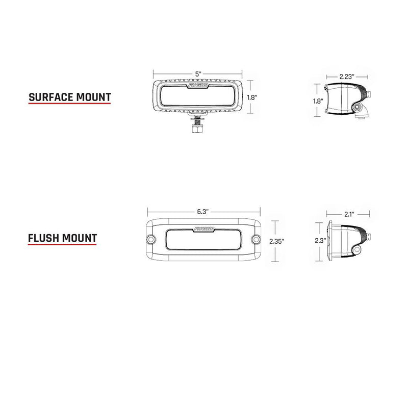 Load image into Gallery viewer, RIGID Industries SRQ PRO Back Up Light Kit  Surface Mount Diffused  Pair  Black 980023

