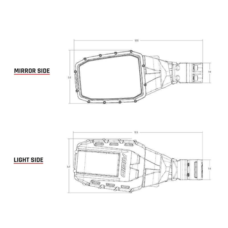 Load image into Gallery viewer, RIGID Industries Reflect Mirror Light  Black Pair 64011
