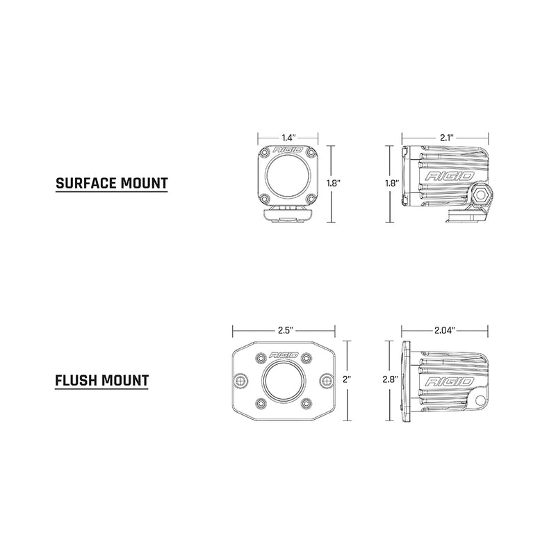 Load image into Gallery viewer, RIGID Industries Ignite Flush Mount Diffused  Single  Black 20631
