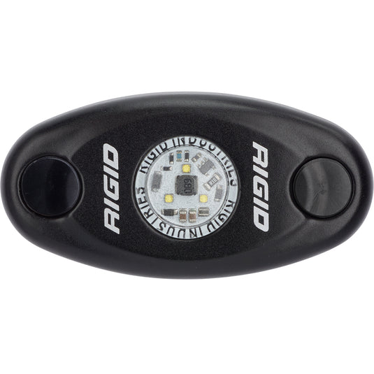 RIGID Industries ASeries Black Low Power LED Light  Single  Cool White 480033