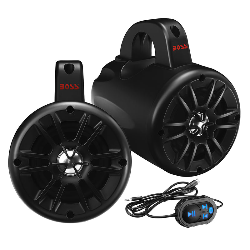 Load image into Gallery viewer, Boss Audio 4 BM40AMPBT Amplified Waketower Speakers  Matte Black  500W BM40AMPBT

