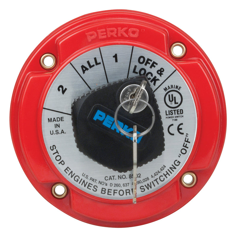 Load image into Gallery viewer, Perko Medium Duty Battery Selector Switch wKey Lock 8502DP
