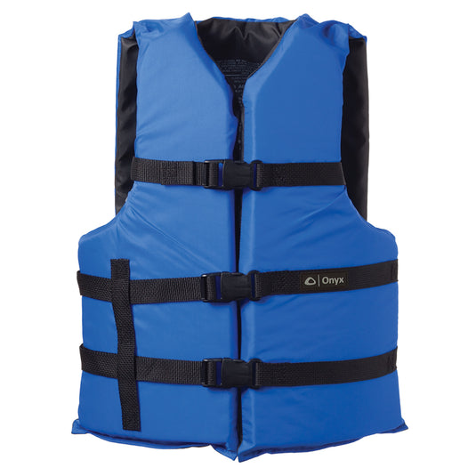 Onyx Nylon General Purpose Life Jacket  Adult Universal  Blue 10300050000412