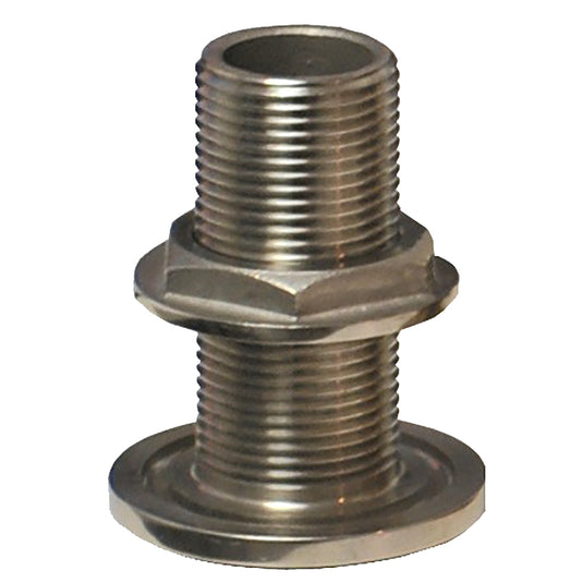 GROCO 12 NPS NPT Combo Stainless Steel ThruHull Fitting wNut TH500WS