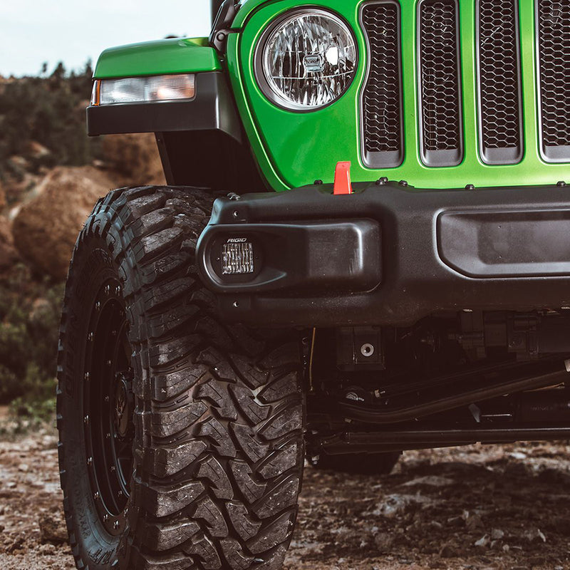 Load image into Gallery viewer, RIGID Industries 2018 Jeep Wrangler JL Fog Mount f2 DSeries Lights 41660
