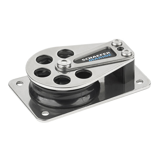 Schaefer Series 5 Flat Base Cheek Block  Stainless Steel Cheeks 50511