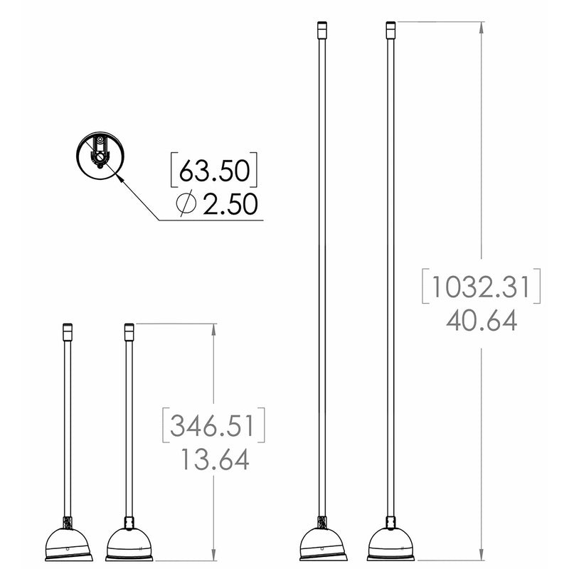 Load image into Gallery viewer, Lumitec Contour Anchor Light  39  Black Shaft White Base 101584
