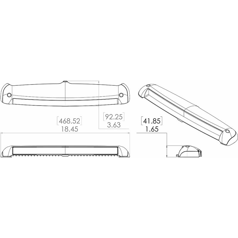 Load image into Gallery viewer, Lumitec Razor 18 Light Bar Flood  White 101586
