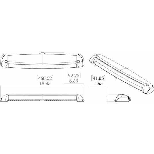 Lumitec Razor Light Bar  Spot  Flush Mount  White 101587