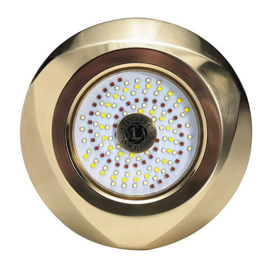 Lumitec SeaBlaze Typhoon Underwater Bronze ThruHull LED Light  RGBW Spectrum 101449