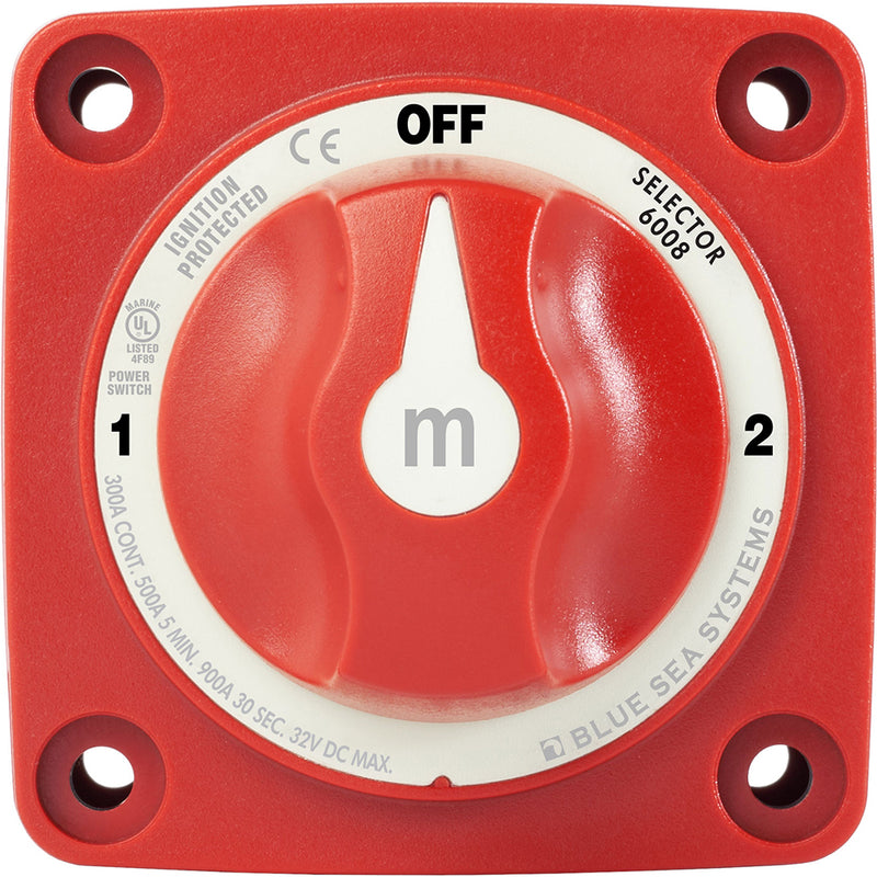 Load image into Gallery viewer, Blue Sea 6008 MSeries Battery Switch 3 Position  Red 6008
