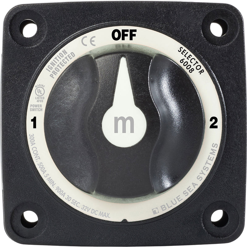Load image into Gallery viewer, Blue Sea 6008200 mSeries Selector 3 Position Battery Switch  Black 6008200
