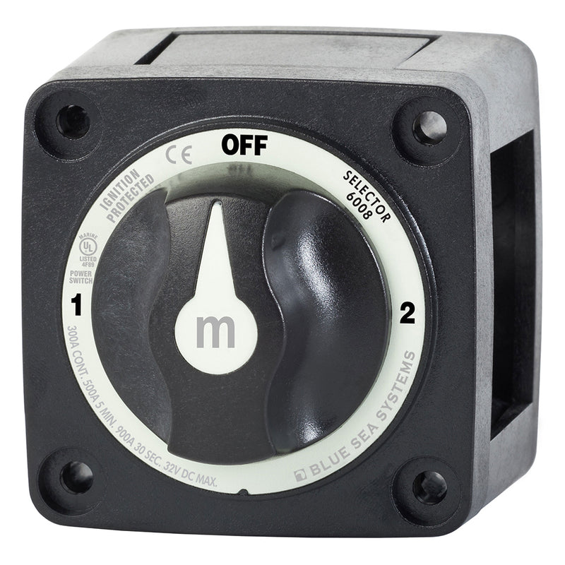 Load image into Gallery viewer, Blue Sea 6008200 mSeries Selector 3 Position Battery Switch  Black 6008200

