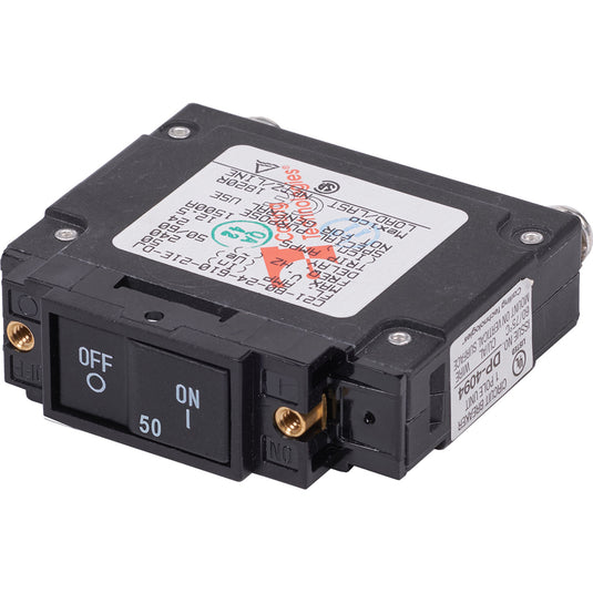 Blue Sea 7459 UL489 Circuit Breaker  50A Flat Rocker 7459