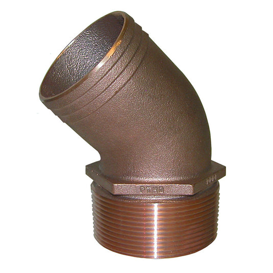 GROCO 112 NPT Bronze 45 Degree Pipe to 112 Hose PTHD1500