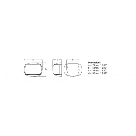 Hella Marine NaviLED Compact 2nm Towing Navigation Lamp  Black Shroud 980520601