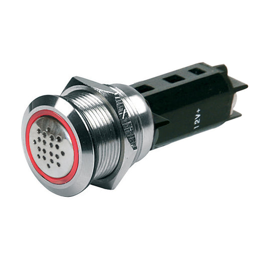 BEP 12V Buzzer wRed LED Warning Light  Stainless Steel 80511000900