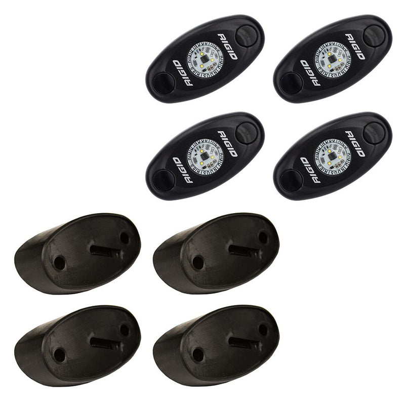 Load image into Gallery viewer, RIGID Industries ASeries Rock Light Kit  4 Red Lights  Black 400213
