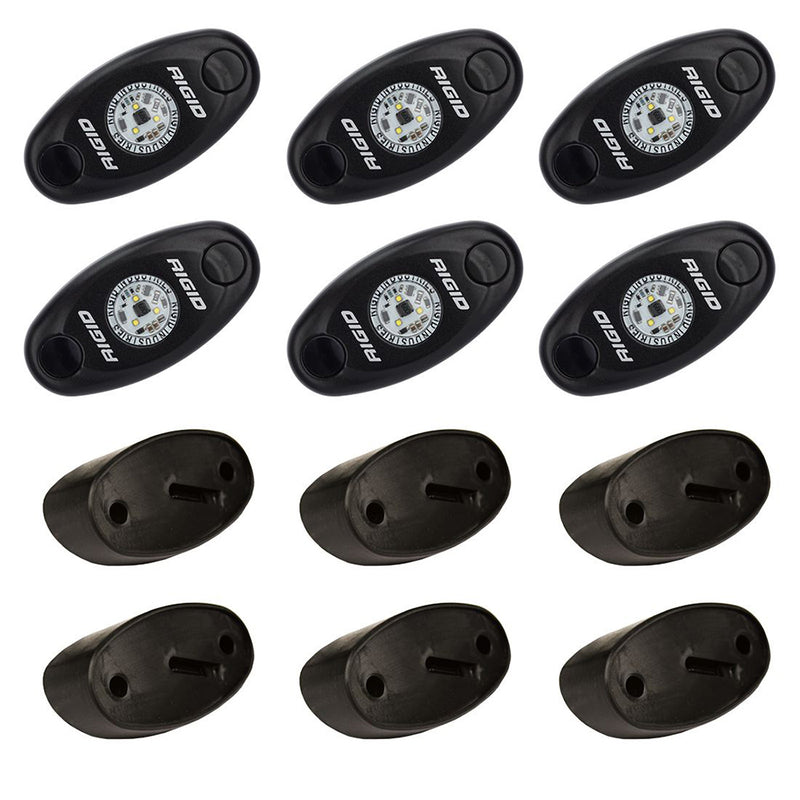 Load image into Gallery viewer, RIGID Industries ASeries Rock Light Kit  6 Blue Lights  Black 400283
