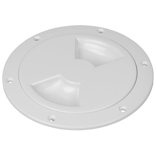 SeaDog QuarterTurn Smooth Deck Plate wInternal Collar  White  6 3363601