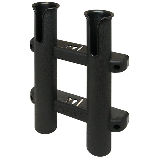 SeaDog Two Pole Side Mount Rod Storage Rack  Black 3250291