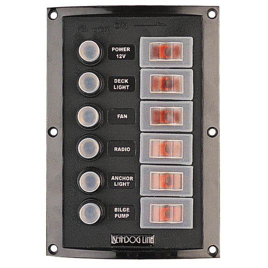 SeaDog Splash Guard Circuit Breaker Panel  6 Circuit 4248061