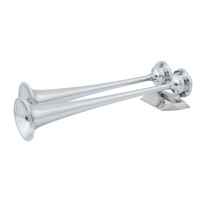 Load image into Gallery viewer, Marinco 12V Chrome Plated Dual Trumpet Air Horn 10106
