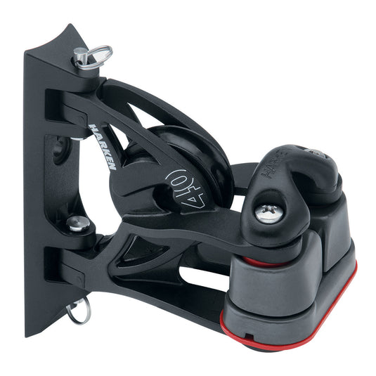 Harken 40mm Carbo Air Pivoting Lead Block wAluminum CamMatic Cleat 2156