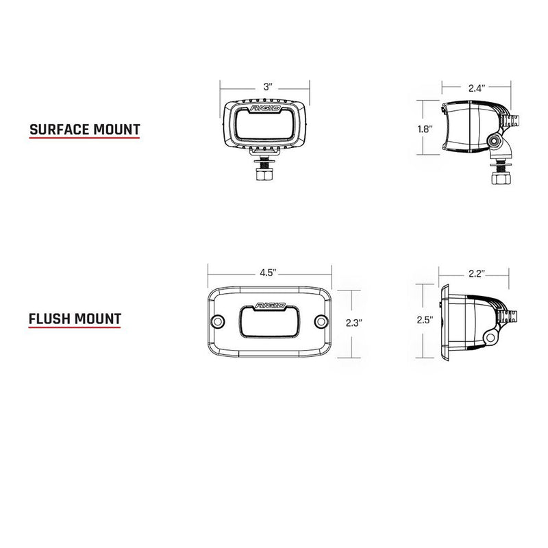 Load image into Gallery viewer, RIGID Industries SRM Series Pro Spot Surface Mount  Black 902213
