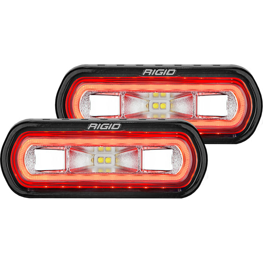 RIGID Industries SRL Series Surface Mount Spreader Light  Black Housing  Red Halo 53122