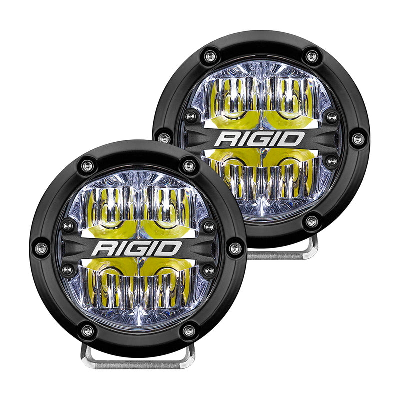 Load image into Gallery viewer, RIGID Industries 360Series 4 LED OffRoad Fog Light Drive Beam wWhite Backlight  Black Housing 36117

