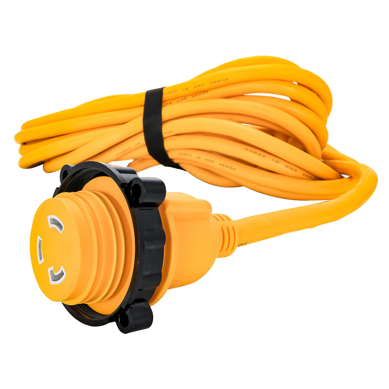 Load image into Gallery viewer, Camco 30 Amp Power Grip Marine Extension Cord  50 MLockingFLocking Adapter 55613
