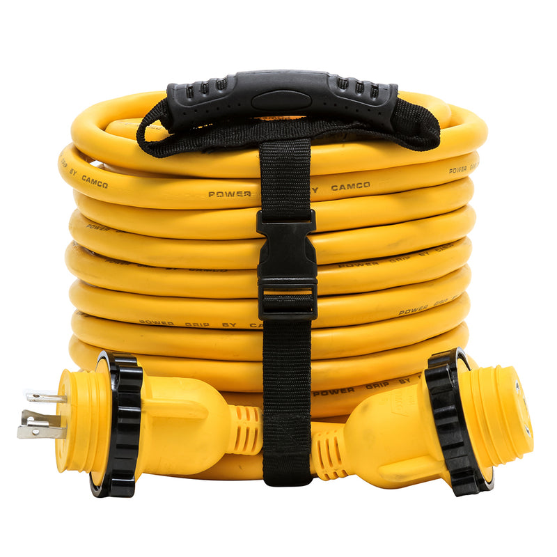 Load image into Gallery viewer, Camco 30 Amp Power Grip Marine Extension Cord  50 MLockingFLocking Adapter 55613
