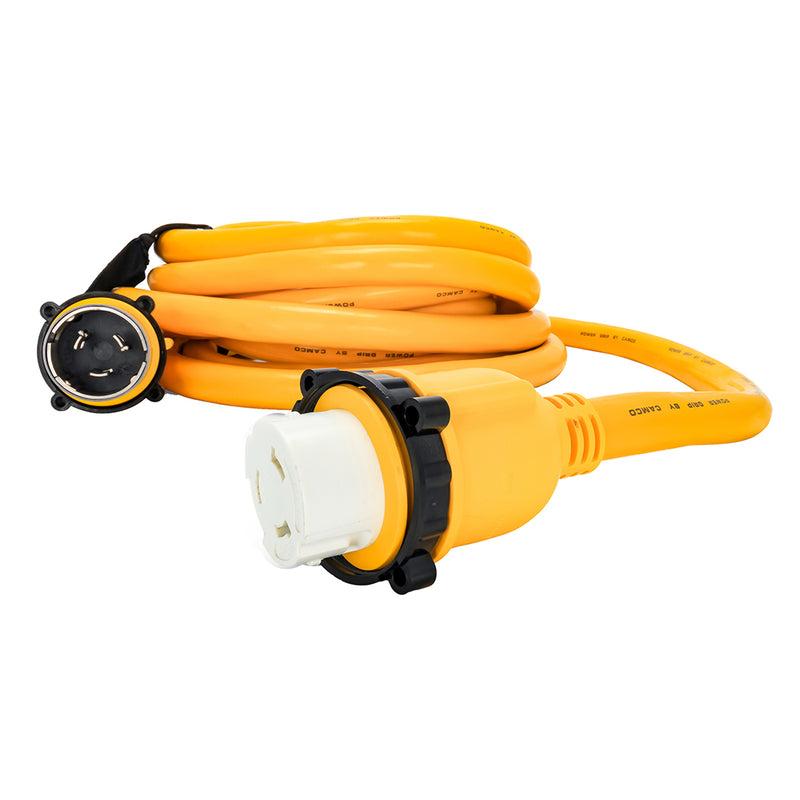 Load image into Gallery viewer, Camco 50 Amp Power Grip Marine Extension Cord  25 MLockingFLocking Adapter 55621
