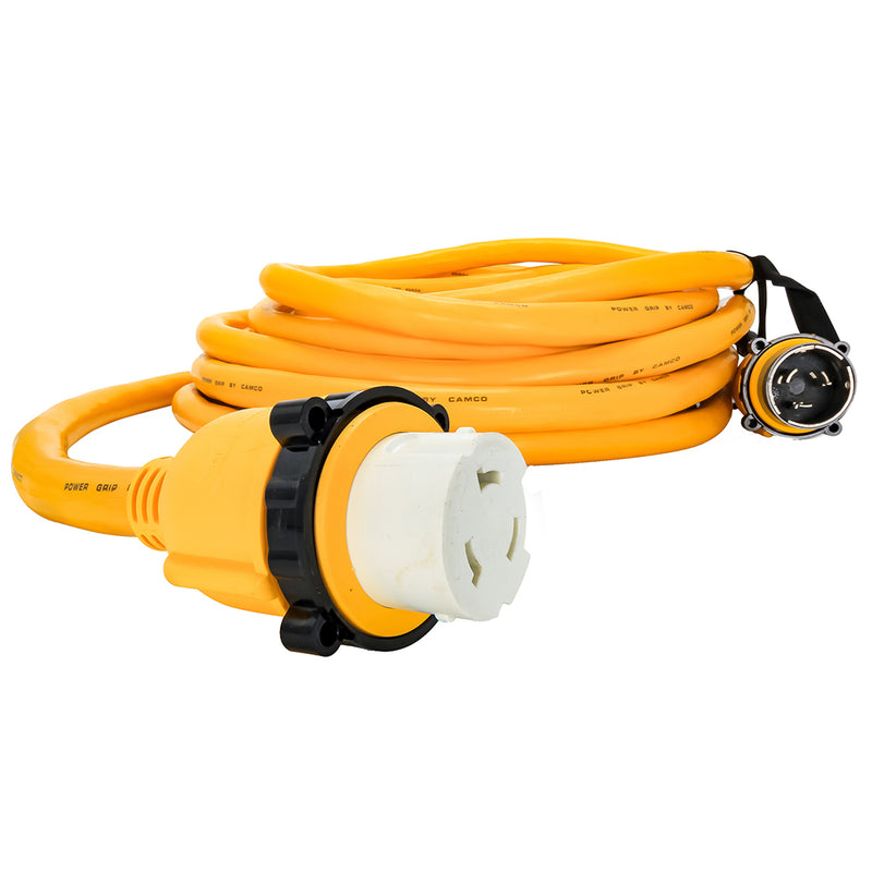 Load image into Gallery viewer, Camco 50 Amp Power Grip Marine Extension Cord  50 MLockingFLocking Adapter 55623
