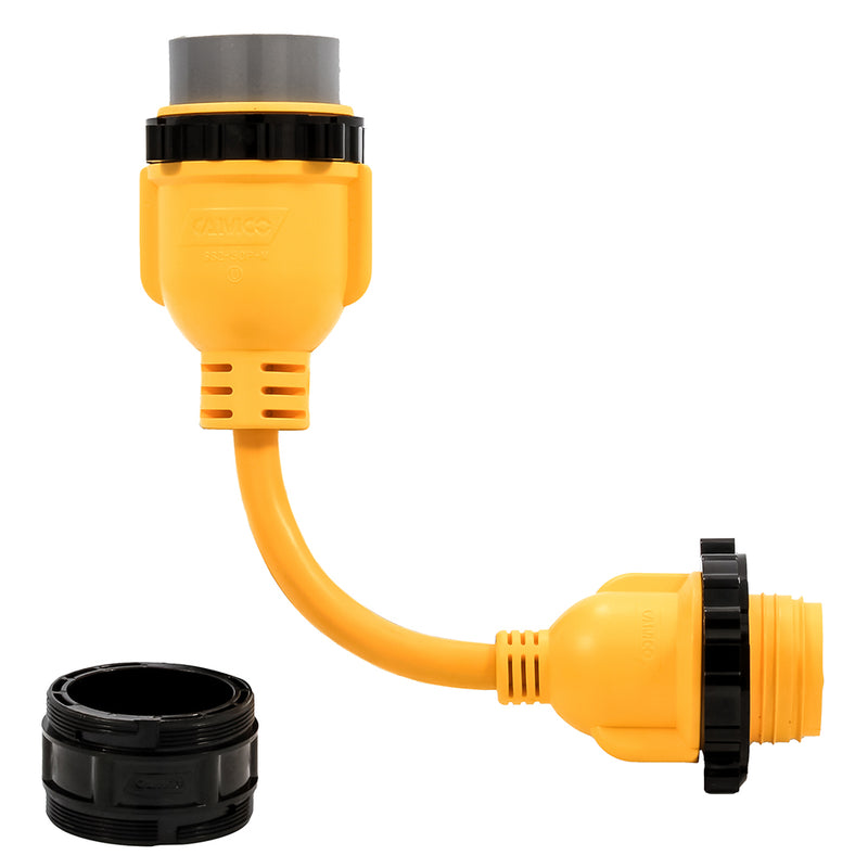 Load image into Gallery viewer, Camco 50AM30AF Power Grip Marine 12 Locking Adapter  MLockFLocking Adapter 55625
