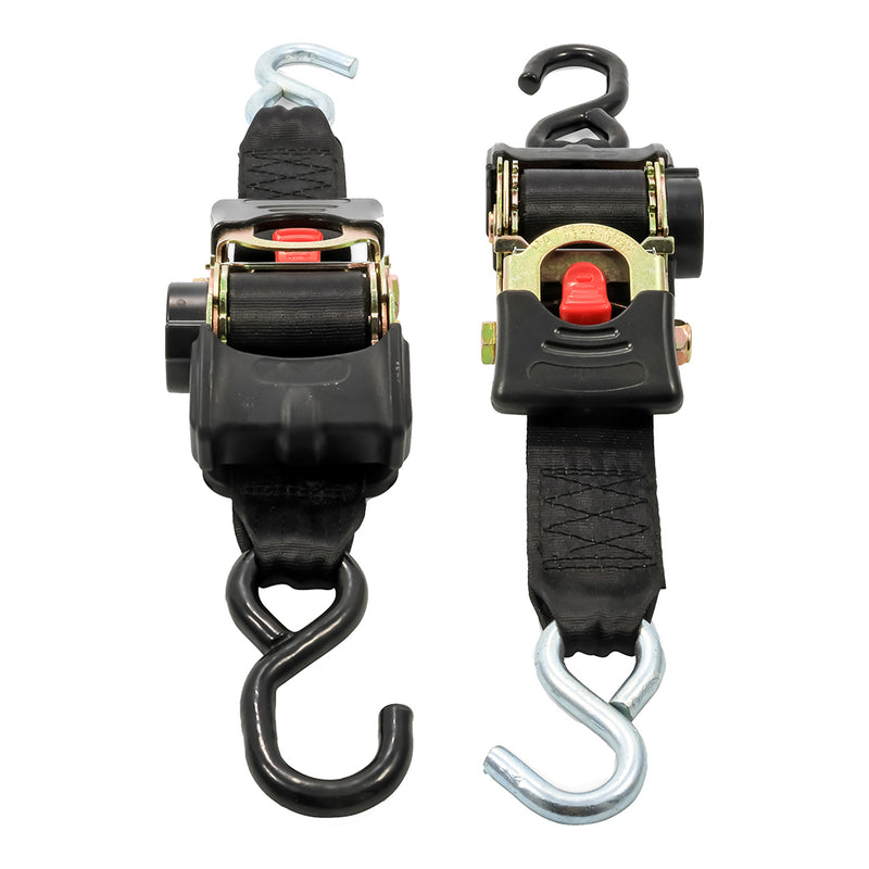 Load image into Gallery viewer, Camco Retractable Tie Down Straps  2 Width 6 Dual Hooks 50031

