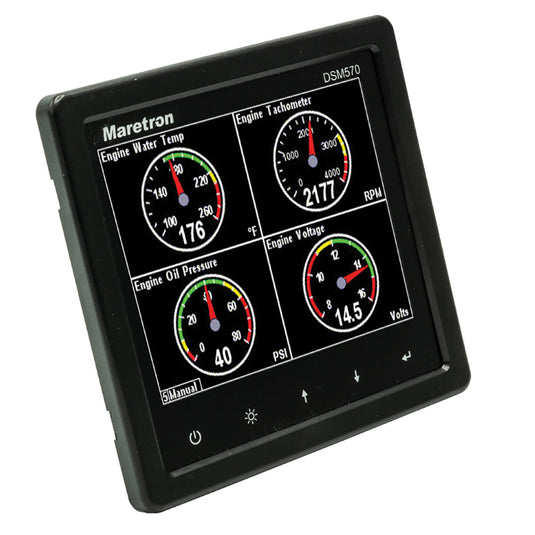 Maretron DSM570 57 High Resolution Color Display wBlack Enclosure DSM57001