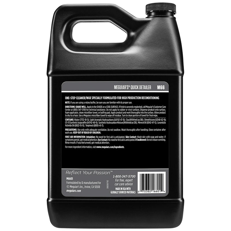 Load image into Gallery viewer, Meguiars Mirror Glaze Quick Detailer  1 Gallon Case of 4 M6601CASE
