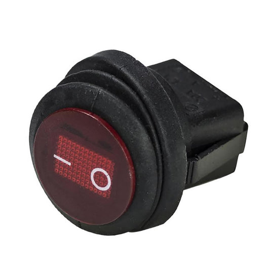 HEISE Rocker Switch  Illuminated Red Round  5Pack HERRS