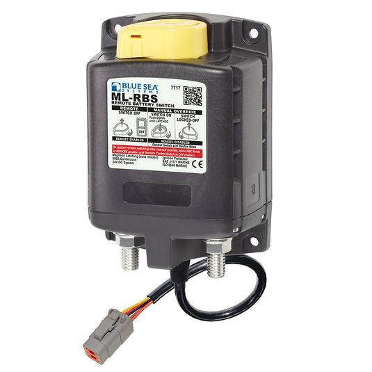 Blue Sea 7717100 MLRBS Remote Battery Switch with Manual Control Auto Release  Deutsch Connector  24V 7717100