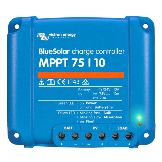 Victron BlueSolar MPPT Charge Controller  75V  10AMP UL 1741 SCC010010050R